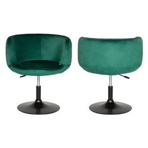 Tabouret de bar en velours vert nolan