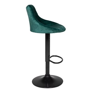 Lot de 2 tabourets de bar en velours vert robin