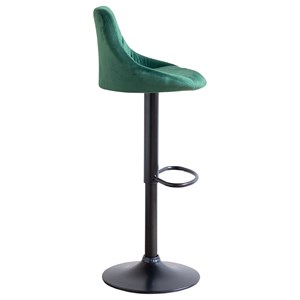 Lot de 2 tabourets de bar en velours vert robin