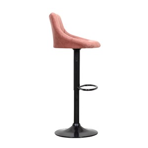 Lot de 2 tabourets de bar en velours rose robin
