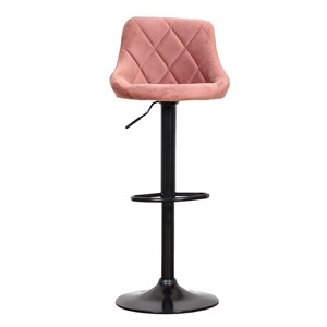 Lot de 2 tabourets de bar en velours rose robin