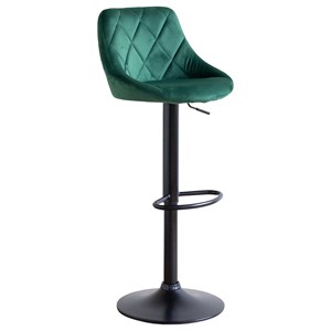 Tabouret de bar en velours vert robin
