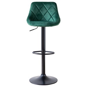 Tabouret de bar en velours vert robin