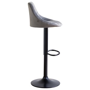 Tabouret de bar en velours gris robin