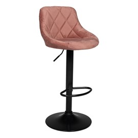 Tabouret de bar en velours rose robin