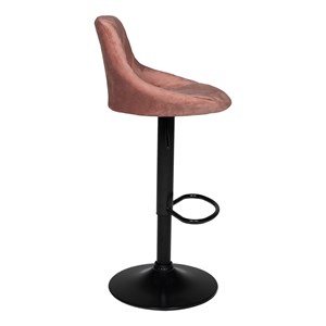 Tabouret de bar en velours rose robin