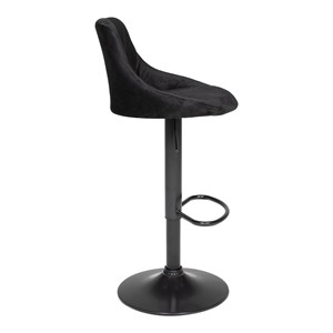 Tabouret de bar en velours noir robin