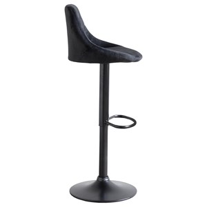 Tabouret de bar en velours noir robin