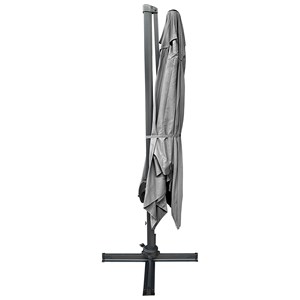 Parasol déporté molokai carré 3x3m gris + housse