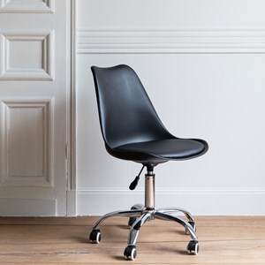 Chaise de bureau réglable en hauteur noire anne