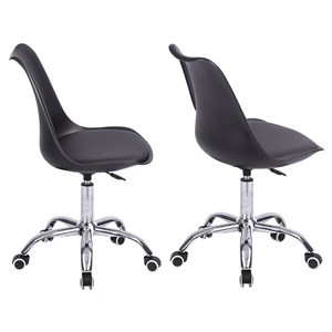 Chaise de bureau réglable en hauteur noire anne