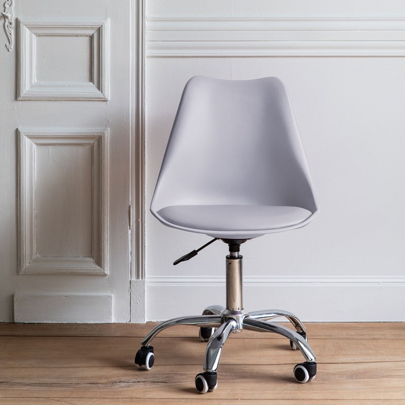 Happy Garden - Chaise de bureau réglable en hauteur grise anne