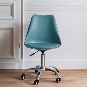 Chaise de bureau réglable en hauteur bleue anne