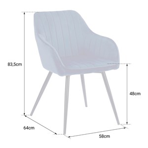 Chaise en velours bertille verte