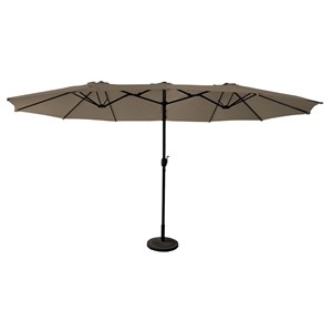 Parasol double 2,7x4,6m linai taupe