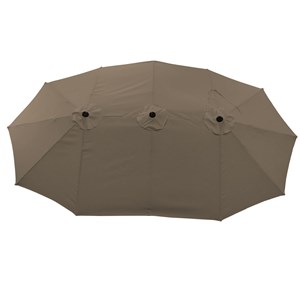 Parasol double 2x4m linai taupe