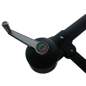 Parasol déporté oahu rond 3,50m de diamètre bleu gris + housse