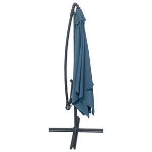Parasol déporté molokai carré 2,7x2,7m bleu gris + housse