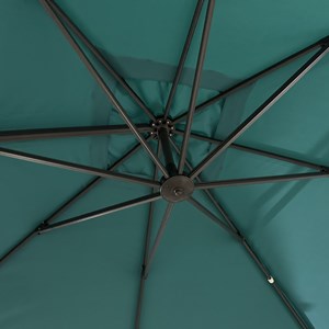 Parasol déporté molokai carré 3x3m bleu + housse