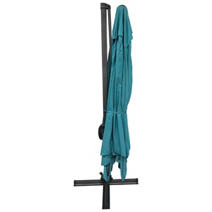 Parasol déporté molokai rectangulaire 3x4m bleu + housse