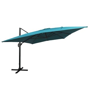 Parasol déporté molokai rectangulaire 3x4m bleu + housse