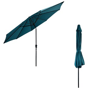 Parasol droit hapuna rond 3,30m de diamètre bleu