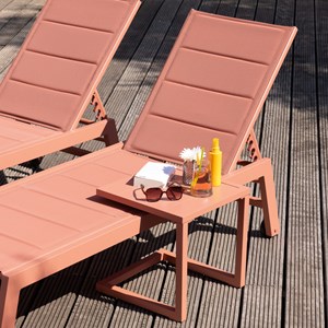 Table d'appoint barbados en aluminium terracotta