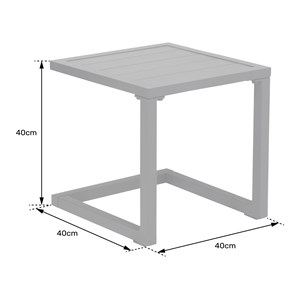 Table d'appoint barbados en aluminium terracotta