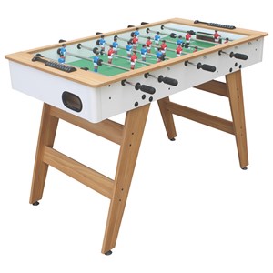 Baby-foot 120cm blanc et bois
