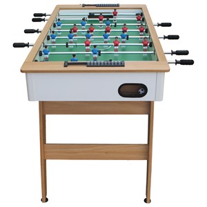 Baby-foot 120cm blanc et bois