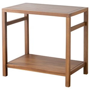 Meuble sous vasque en teck massif 80cm dewi