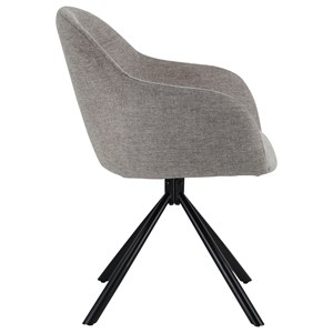 Lot de 2 chaises en tissu gris saffi