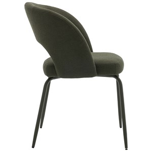 Lot de 2 chaises en tissu boucle vert flavia