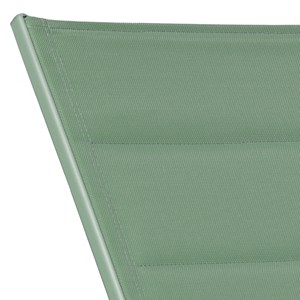 Set transat et table d'appoint barbados textilène et aluminium vert sauge