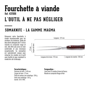 Fourchette à viande - gamme magma