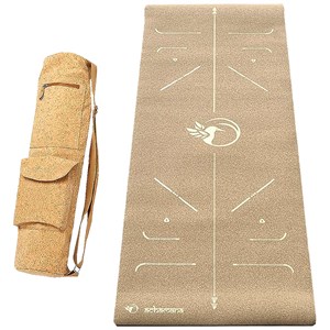 Tapis yoga liège 6mm colibri +sac liège