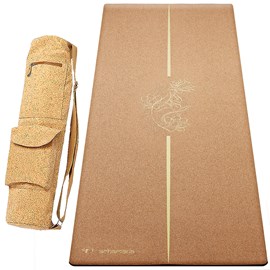 Tapis yoga liège mudra 5mm + sac liège