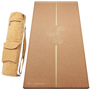 Tapis yoga liège mudra 5mm + sac liège