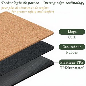 Tapis yoga liège mudra 5mm + sac liège