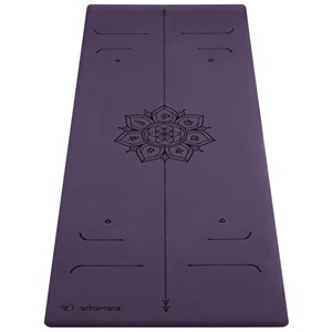 Tapis yoga épais pu 6mm chakras violet