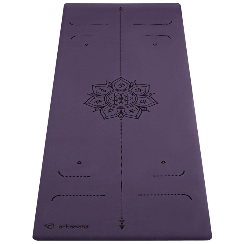 Tapis yoga épais pu 6mm chakras violet
