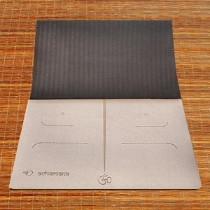 Tapis de yoga pu 6mm lotus beige + sac