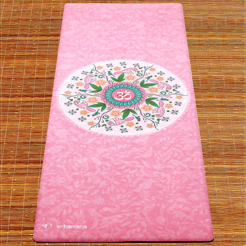 Tapis de yoga épais 6mm mandala rose