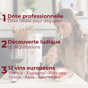 Coffret cadeau dégustation vins - découverte des grands vins européens