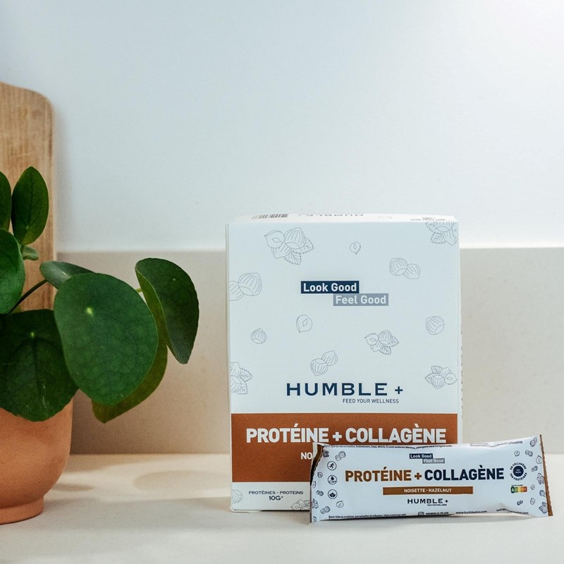 Humble + - Barre protéinée collagène noisette