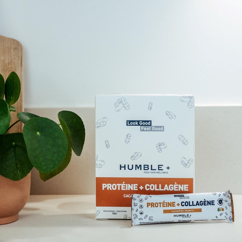 Humble + - Barre protéinée collagène cacahuete