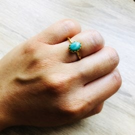 Bague margaux amazonite or