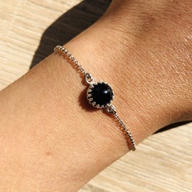 Bracelet margaux onyx argent