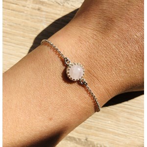 Bracelet margaux quartz rose argent