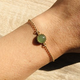 Bracelet margaux aventurine or